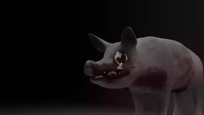 Zombie pig with 2 texture map 4k