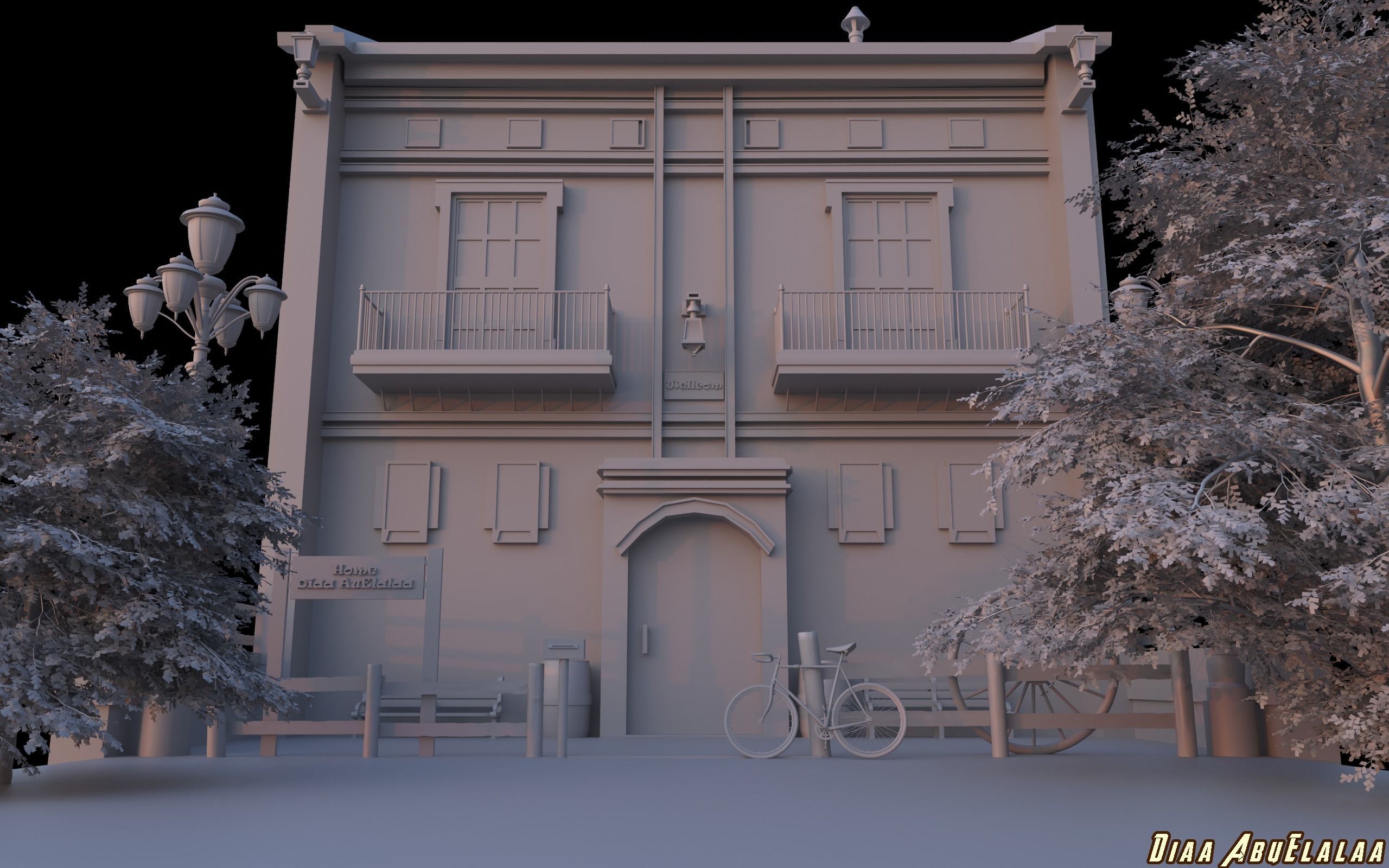 Ambiguity of a Man at Home Lonely 3D model_5