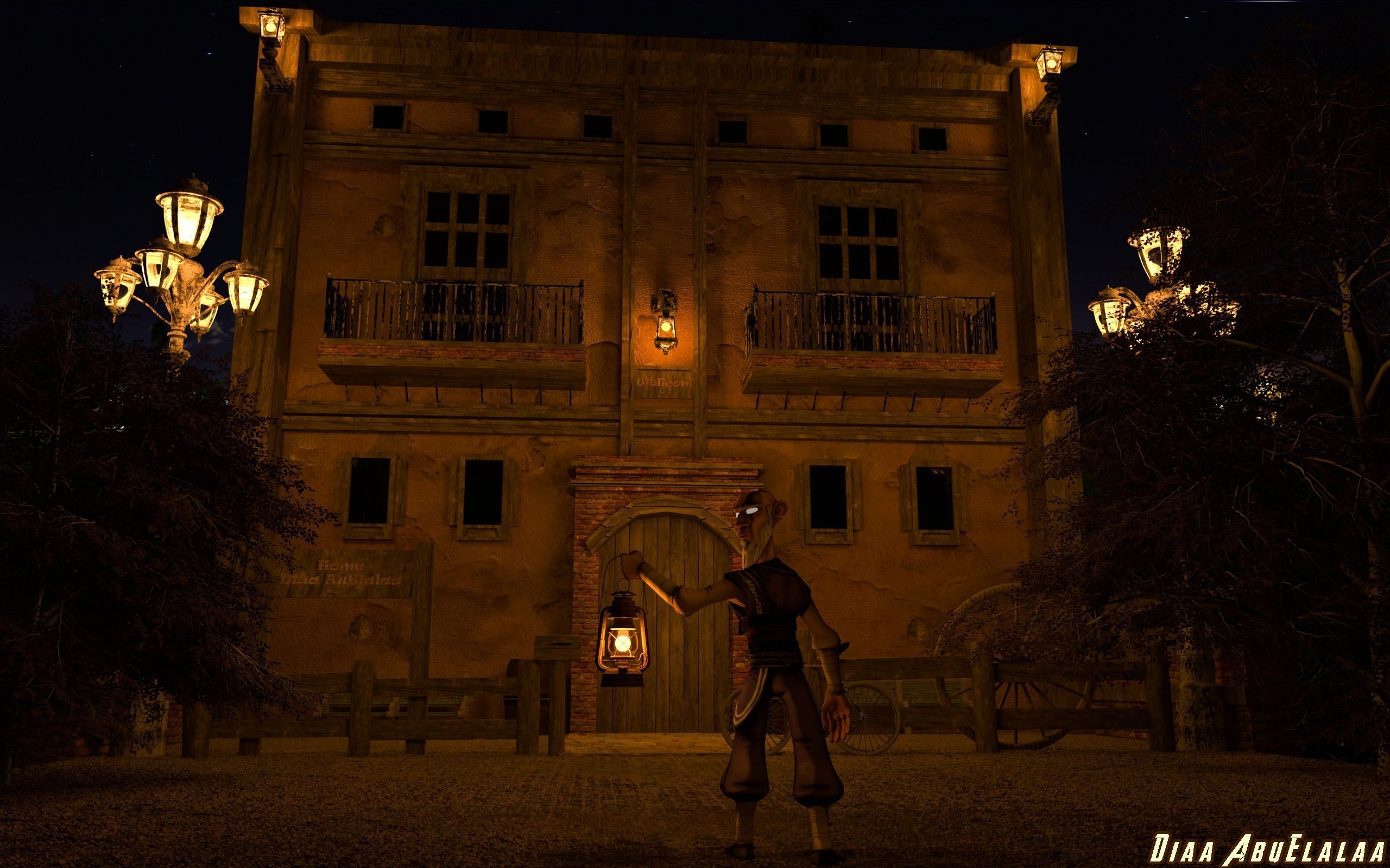 Ambiguity of a Man at Home Lonely 3D model_2