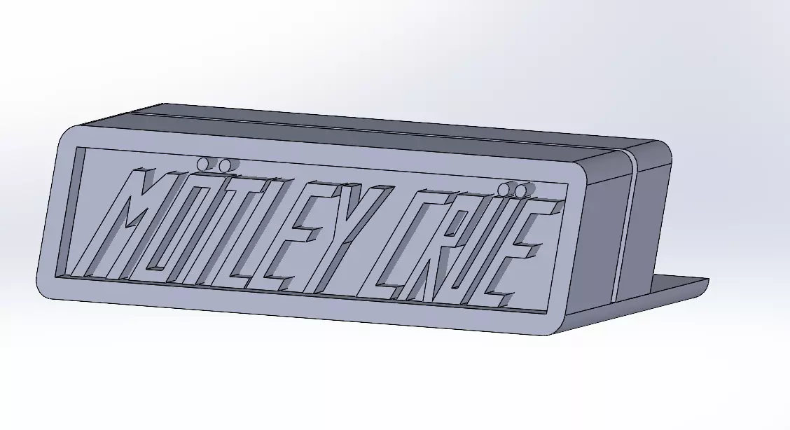 Vinyl record display Motley Crue 3D print model