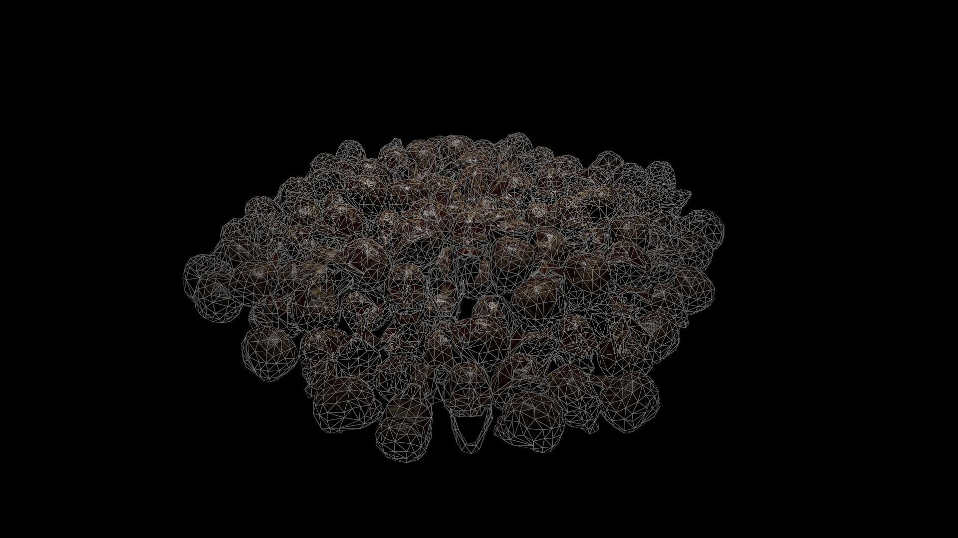 Skull Pile Low-poly 3D model_19