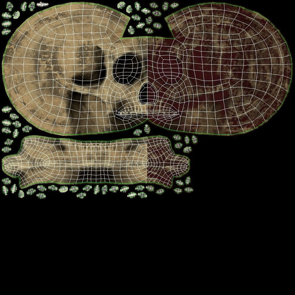 Skull Pile Low-poly 3D model_20