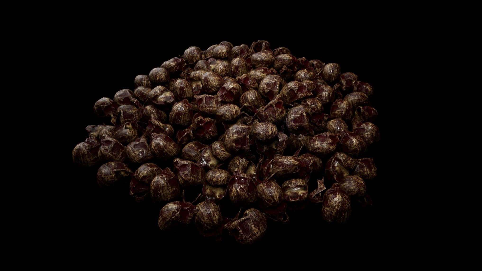 Skull Pile Low-poly 3D model_13