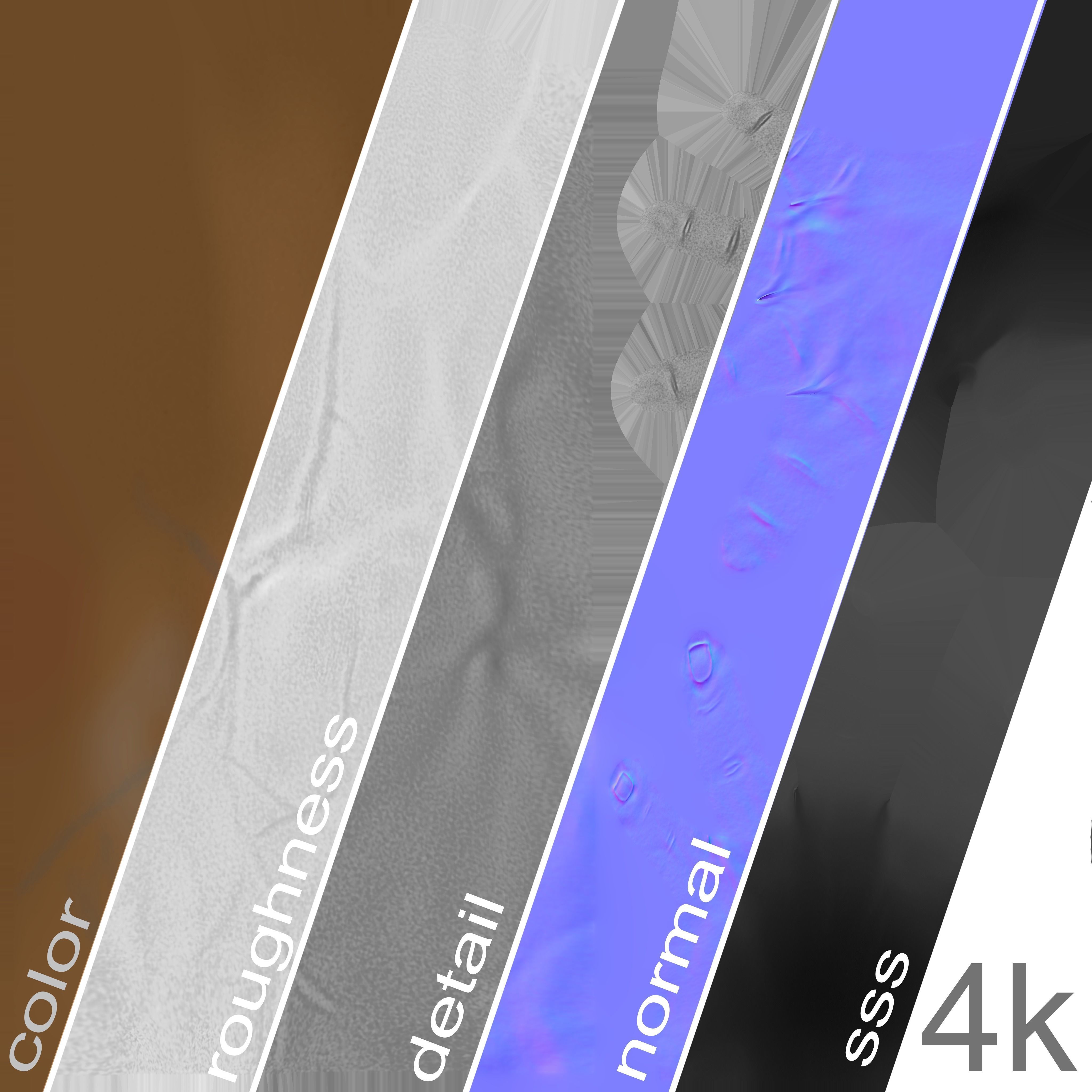 dark skin hand anatomy man 3D model_15