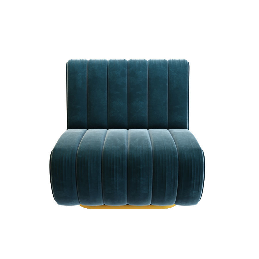 Sophia Single Sofa With Buttone 3D model_1