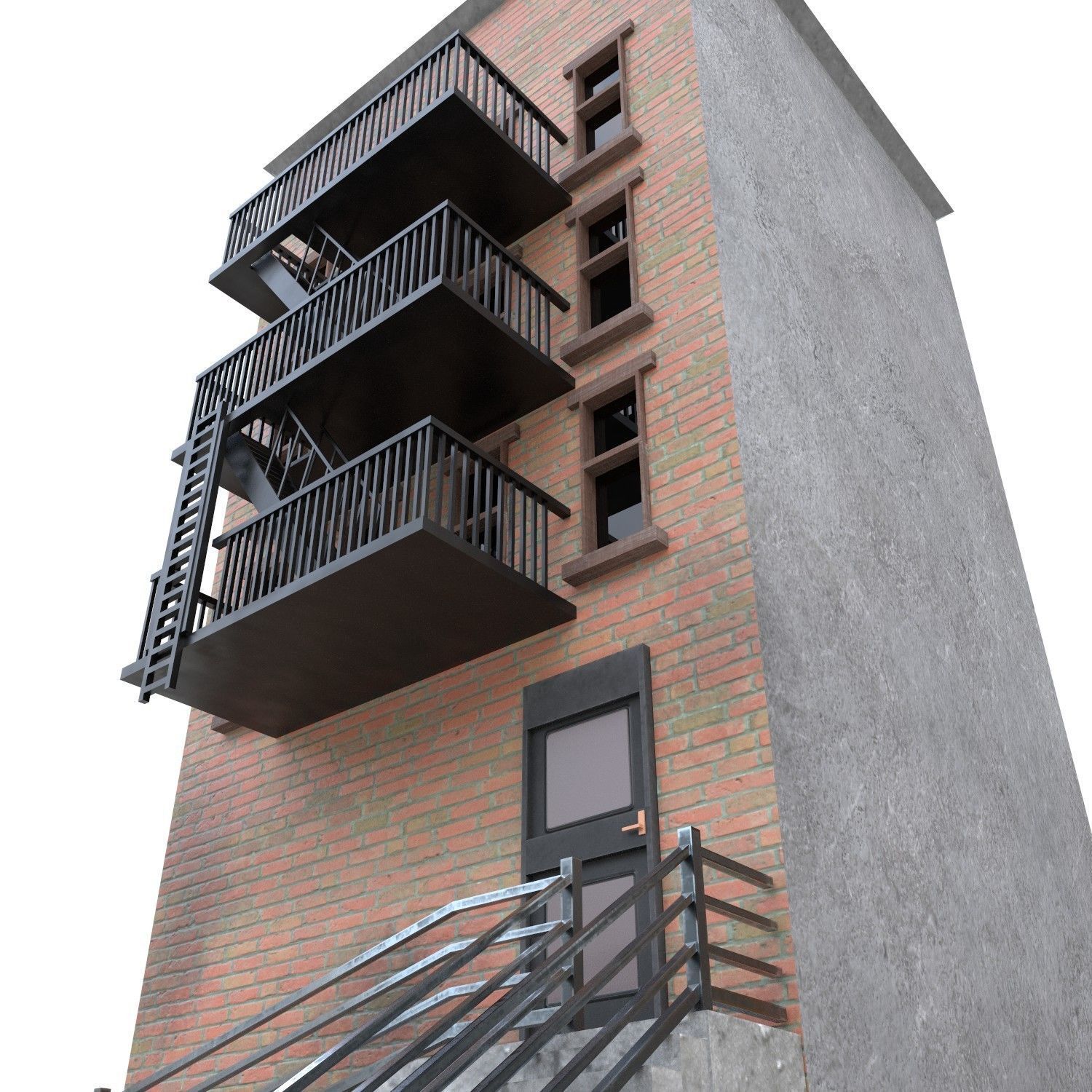 NYC Building 6 - PBR Low-poly 3D model_6