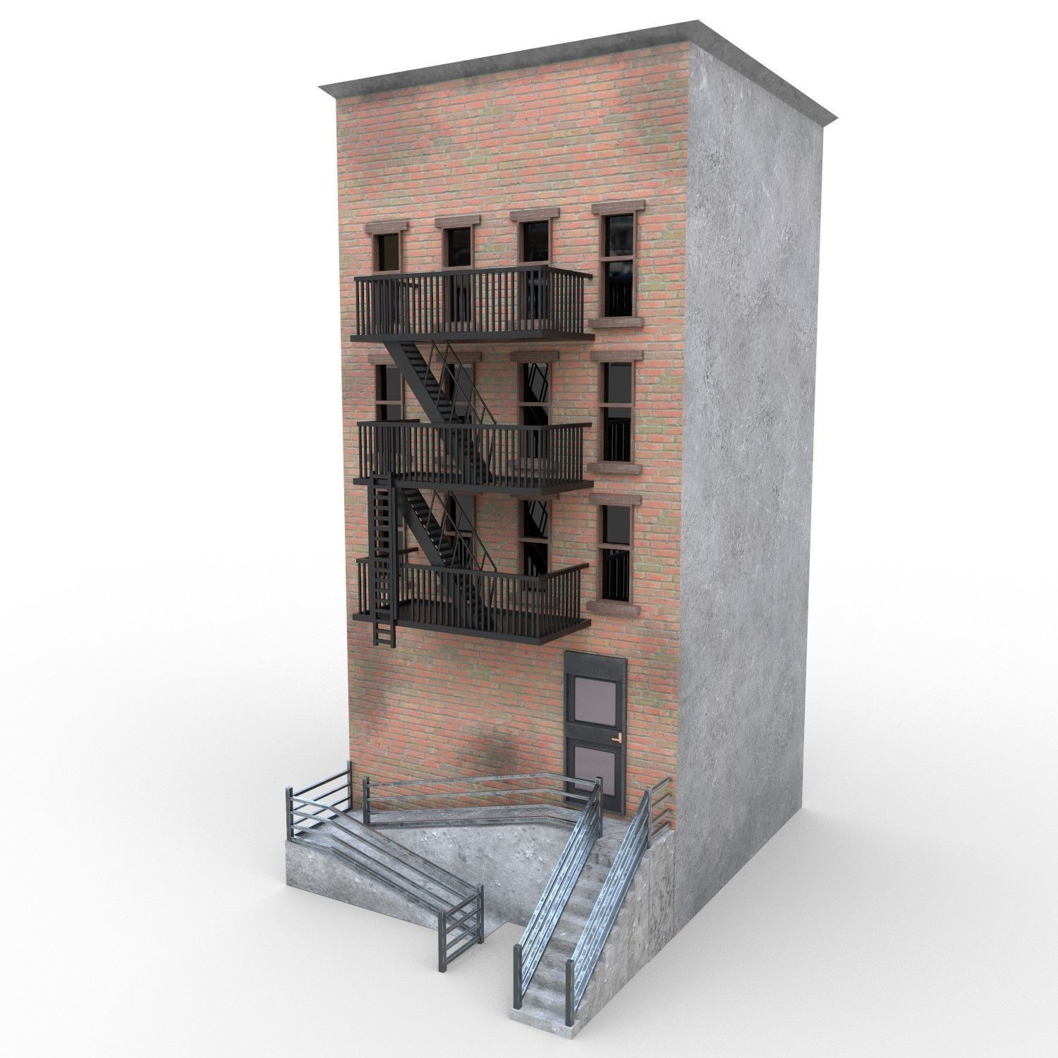 NYC Building 6 - PBR Low-poly 3D model_2