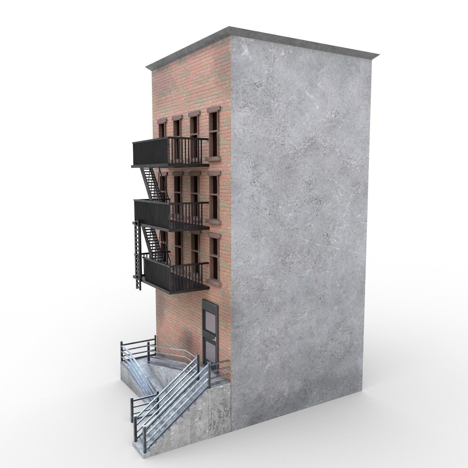 NYC Building 6 - PBR Low-poly 3D model_3