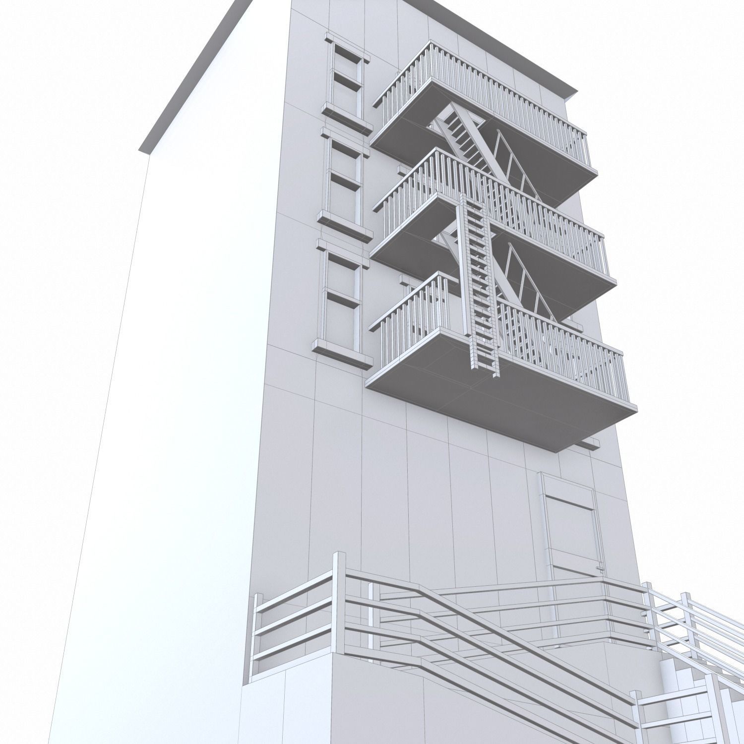 NYC Building 6 - PBR Low-poly 3D model_13