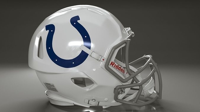 Football Helmet NFL pro Colts PBR 3D model