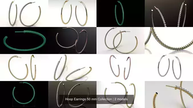 Hoop Earrings 50 mm Collection 