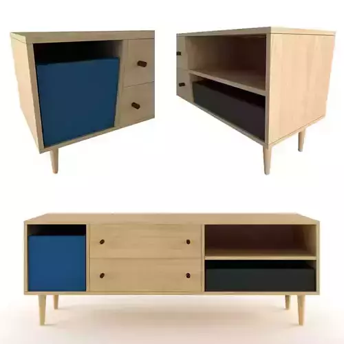 console 1 sideboard with drawers and two drawers