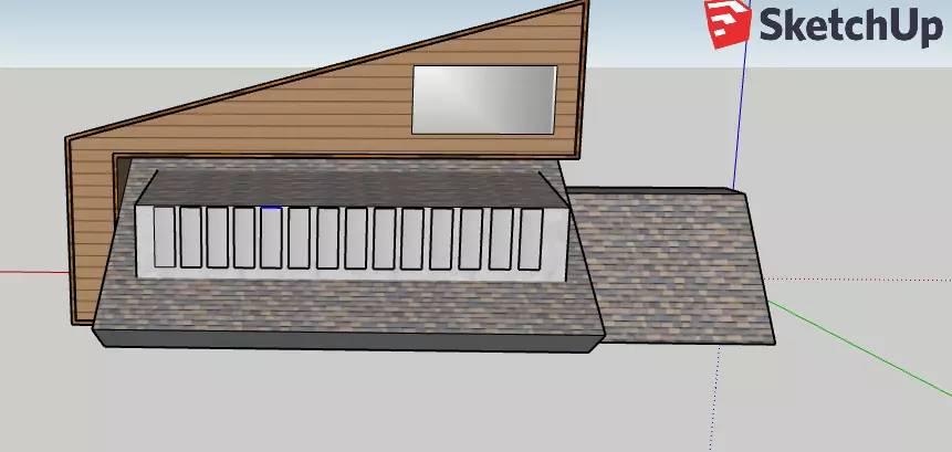 Small Modern House Free low-poly 3D model