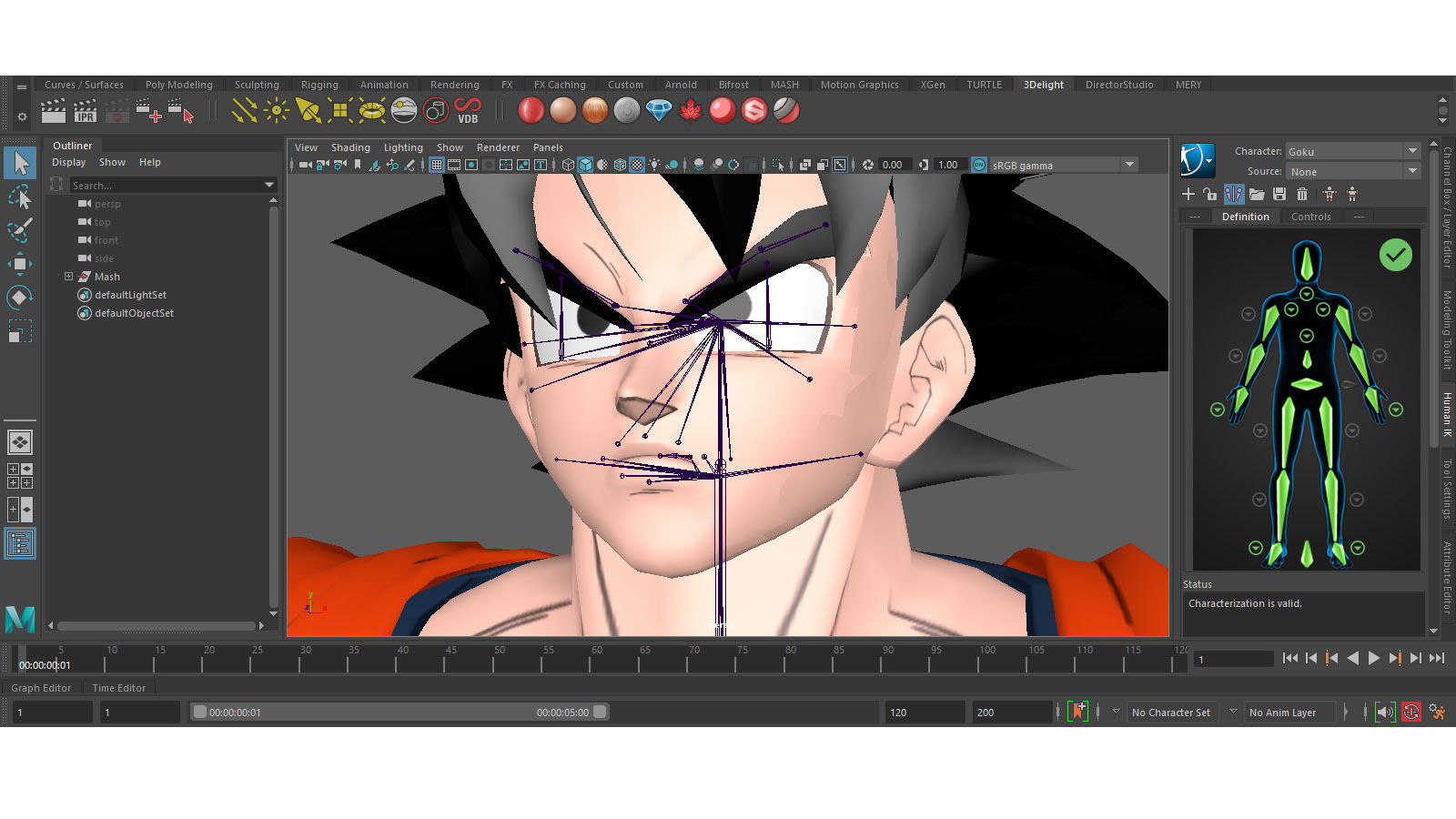 Goku 3D Model And Rig 3D model_2