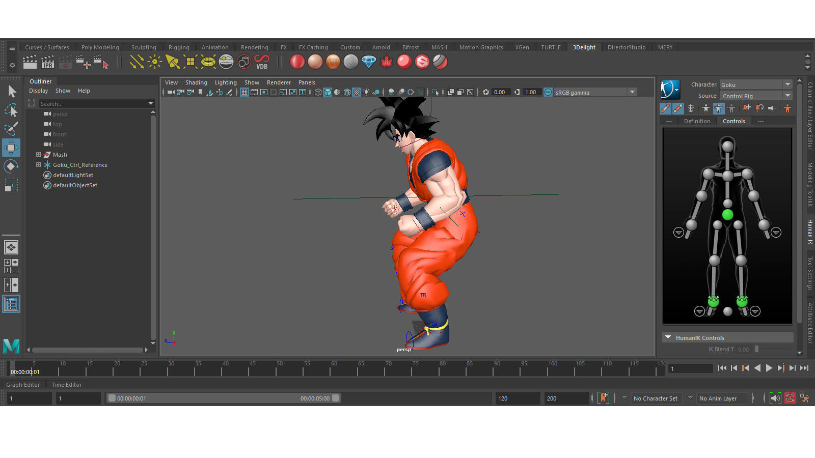 Goku 3D Model And Rig 3D model_5