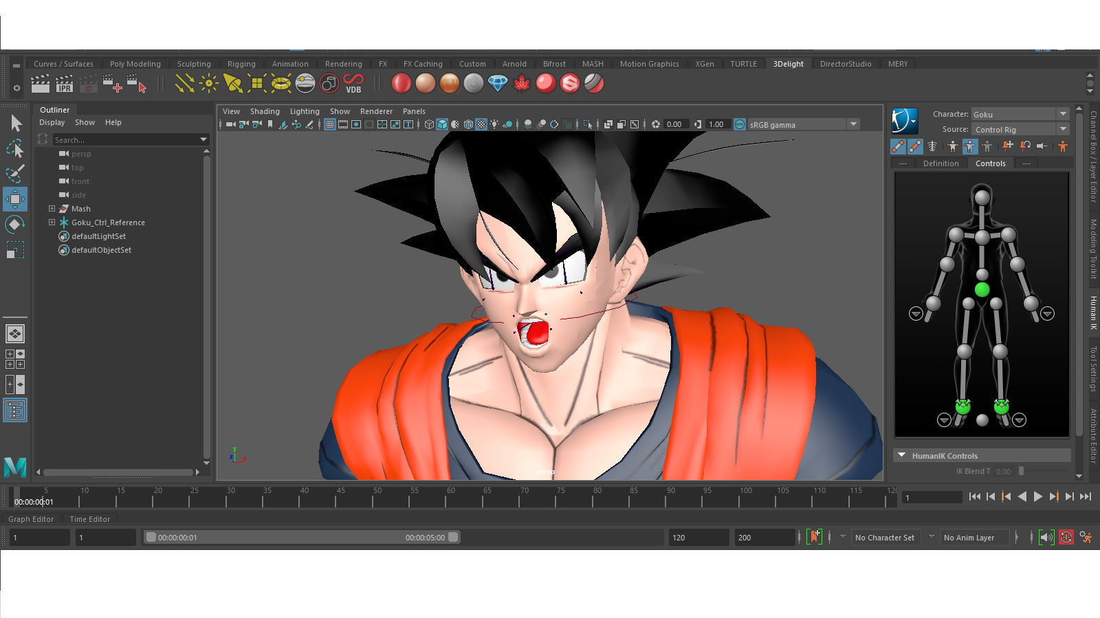 Goku 3D Model And Rig 3D model_6