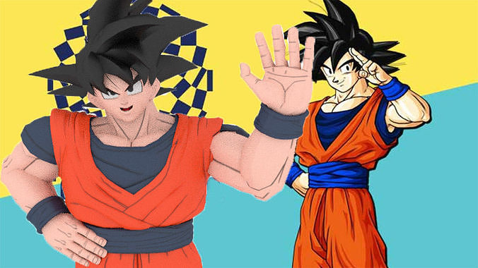 Goku 3D Model And Rig 3D model