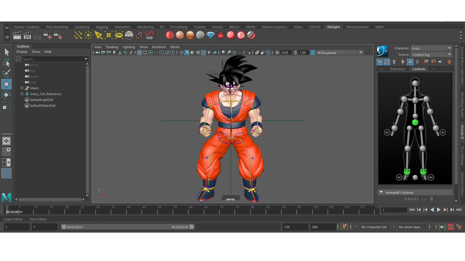 Goku 3D Model And Rig 3D model_4