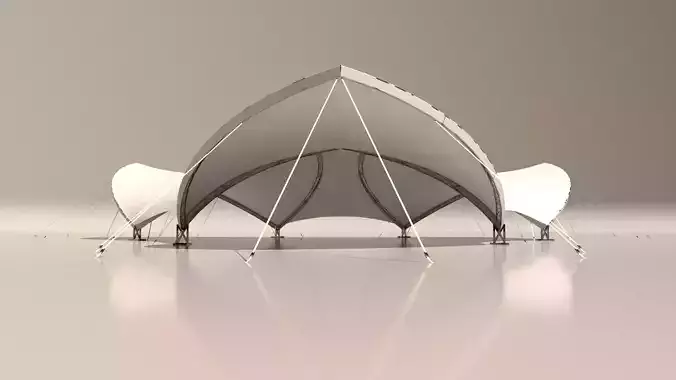 SaddleSpan Tent tensile structure 3D model