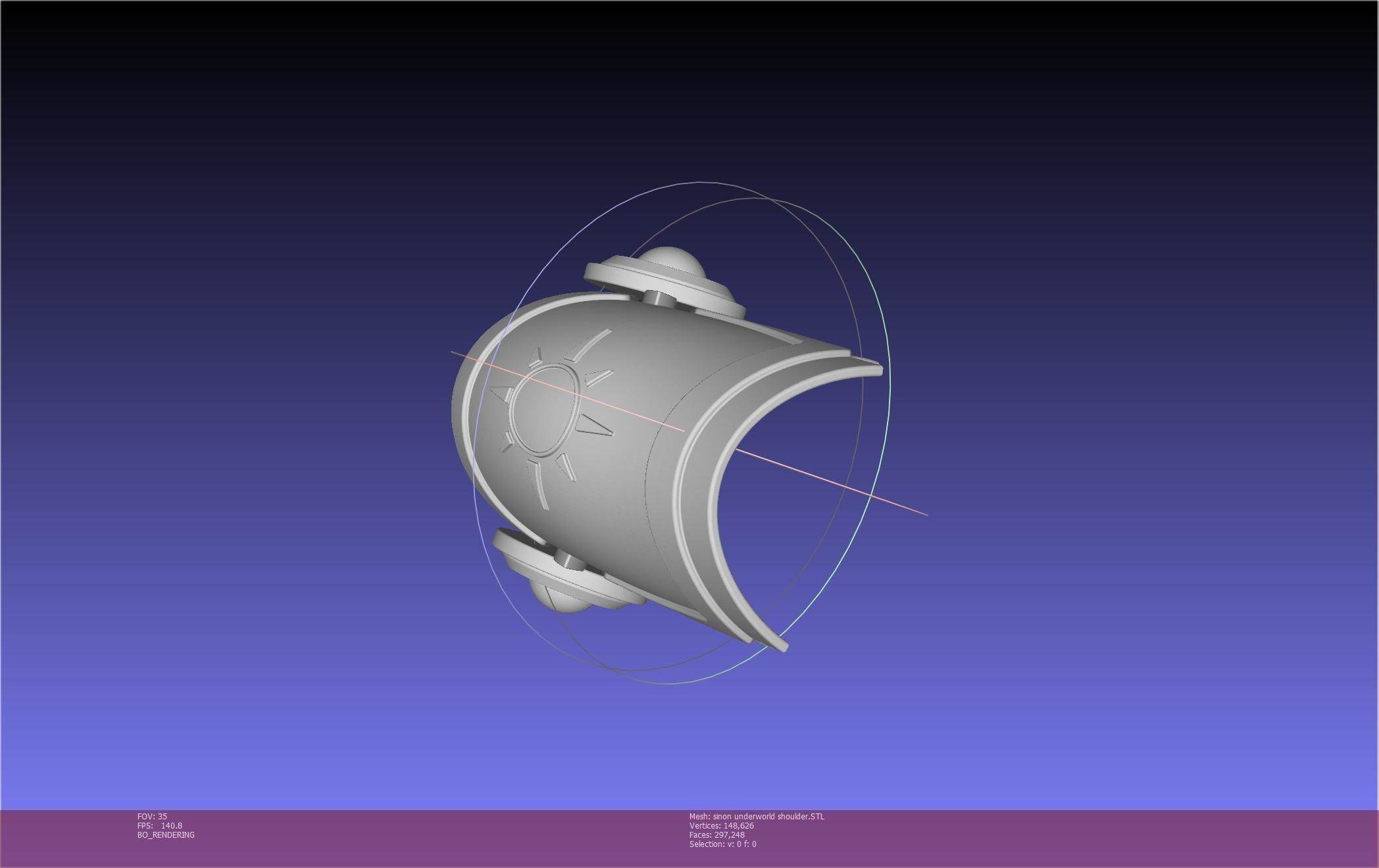 Sword Art Online Sinon Underworld Shoulder Armor 3D print model_115