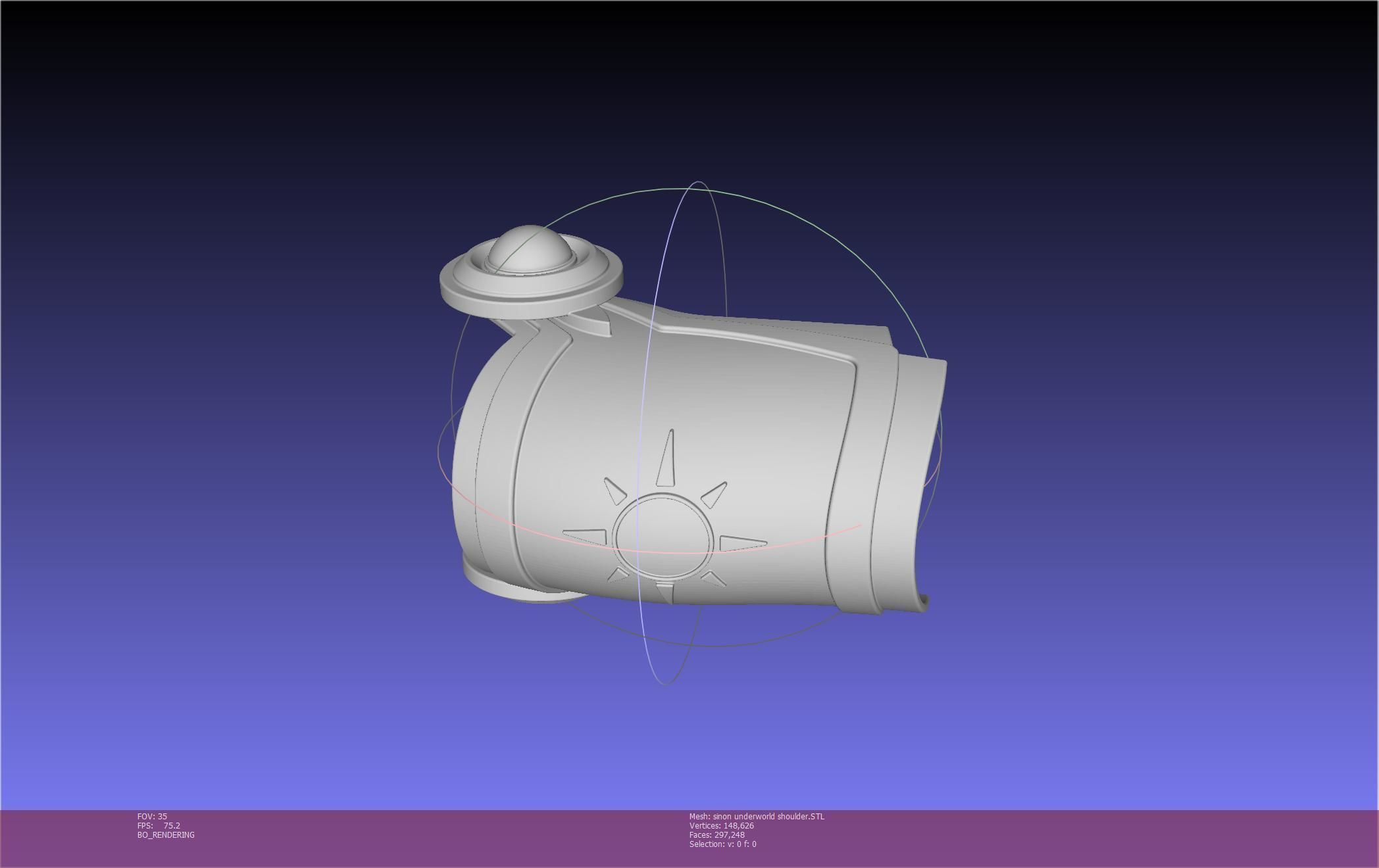 Sword Art Online Sinon Underworld Shoulder Armor 3D print model_110