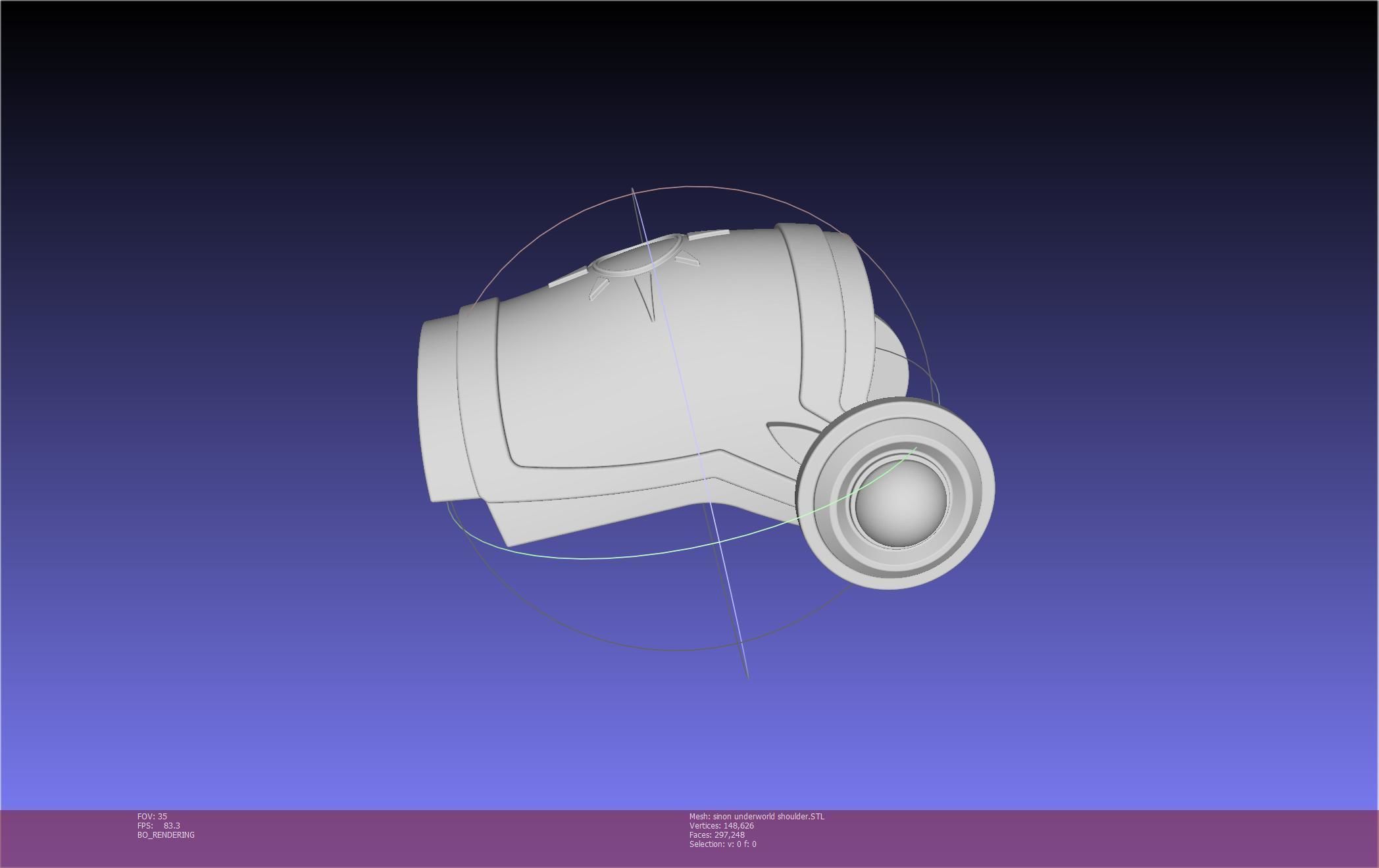 Sword Art Online Sinon Underworld Shoulder Armor 3D print model_105