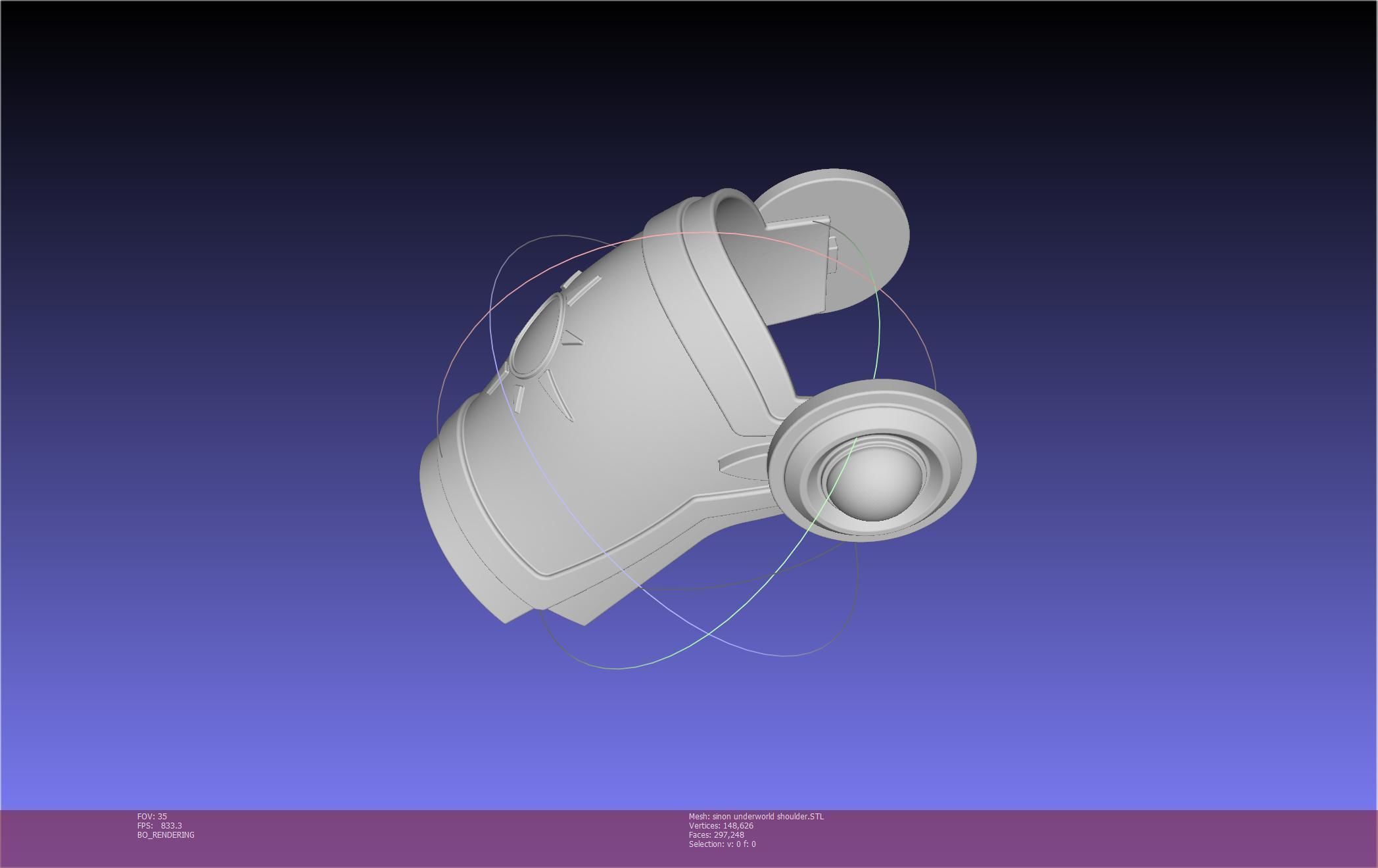 Sword Art Online Sinon Underworld Shoulder Armor 3D print model_116