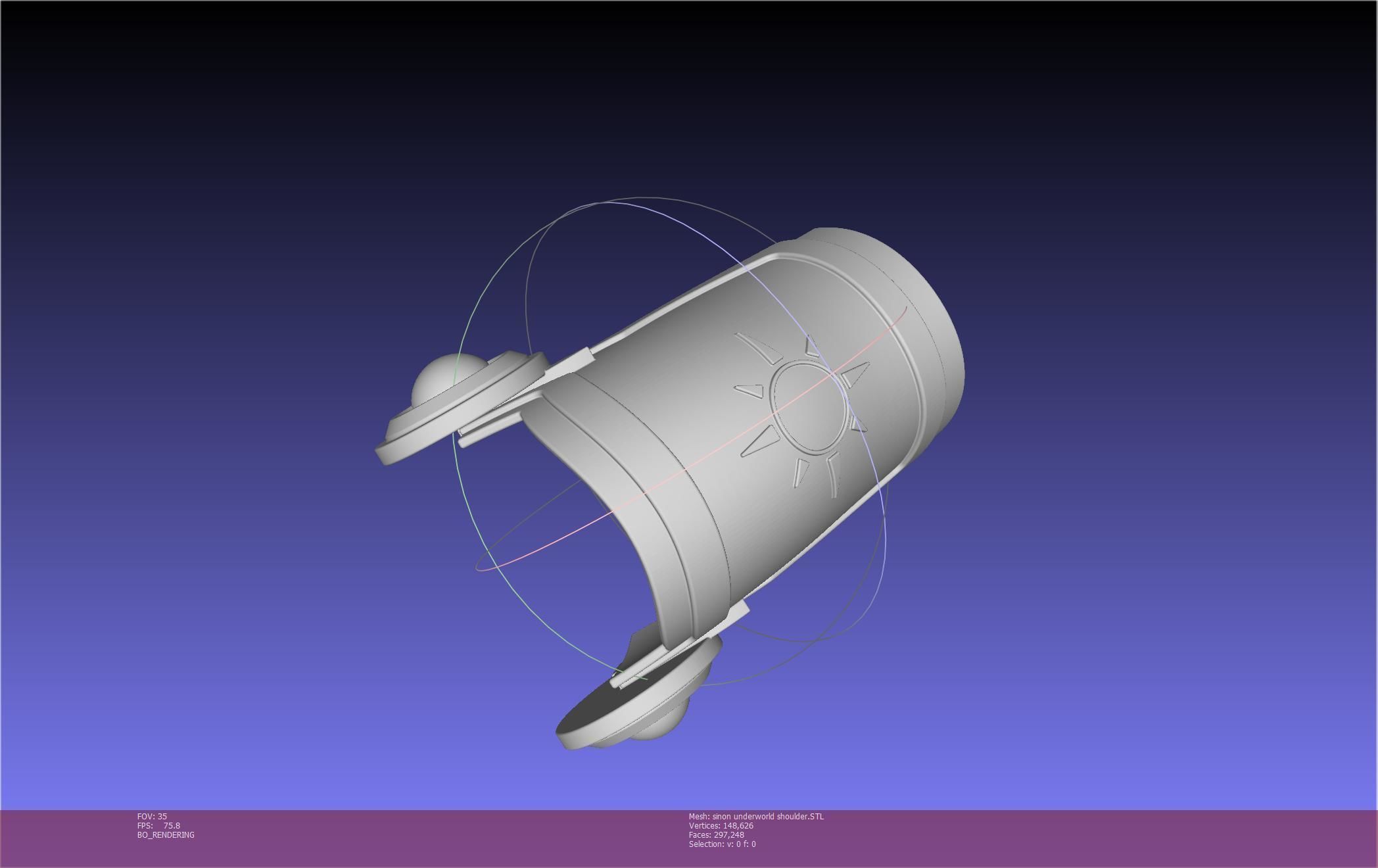 Sword Art Online Sinon Underworld Shoulder Armor 3D print model_113