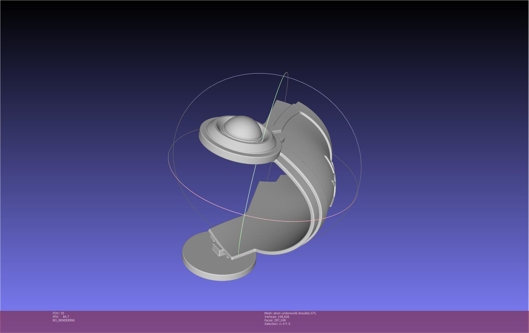 Sword Art Online Sinon Underworld Shoulder Armor 3D print model_109