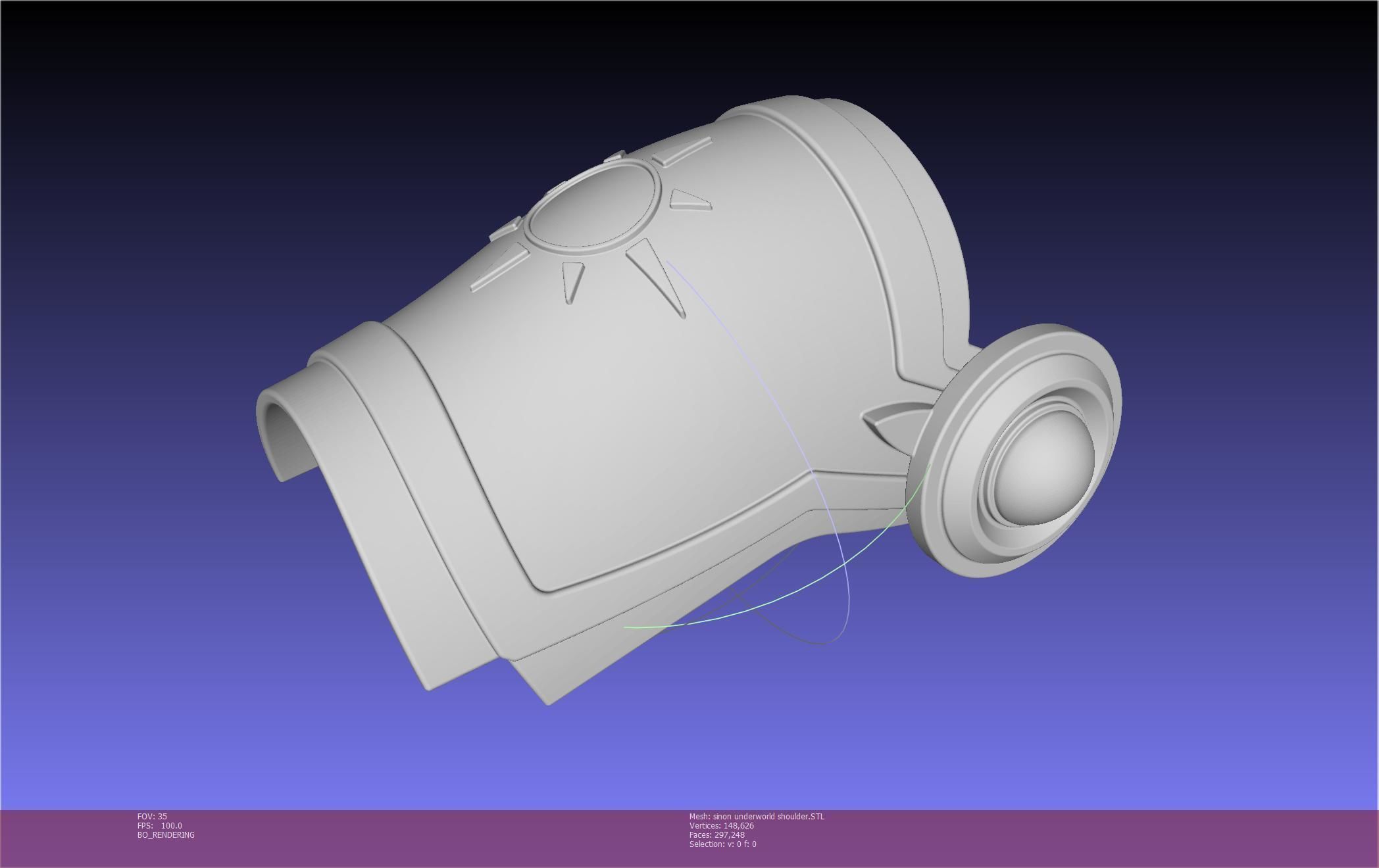 Sword Art Online Sinon Underworld Shoulder Armor 3D print model_102