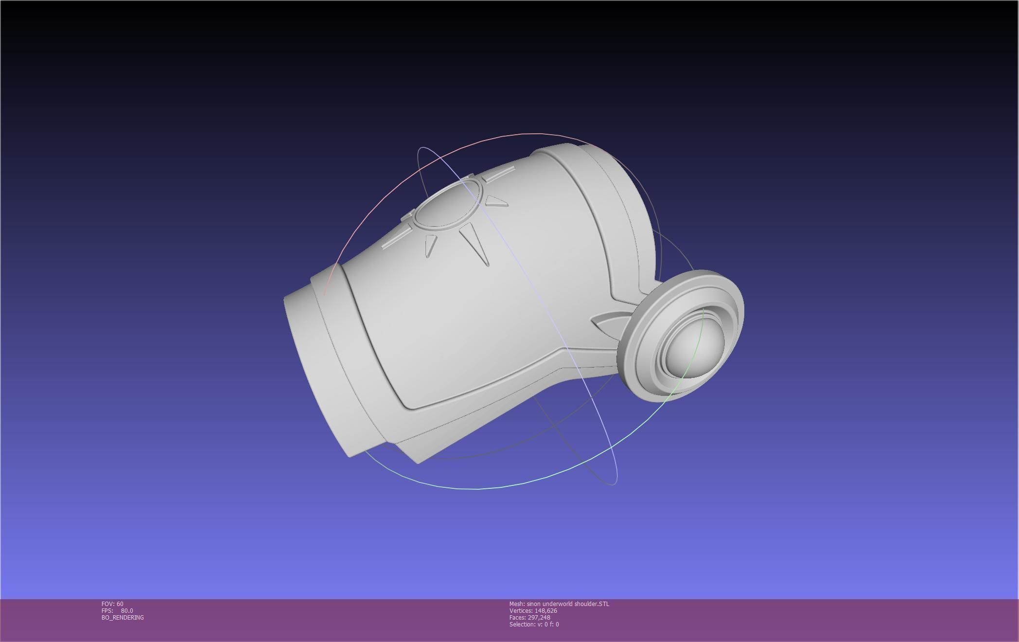 Sword Art Online Sinon Underworld Shoulder Armor 3D print model_68