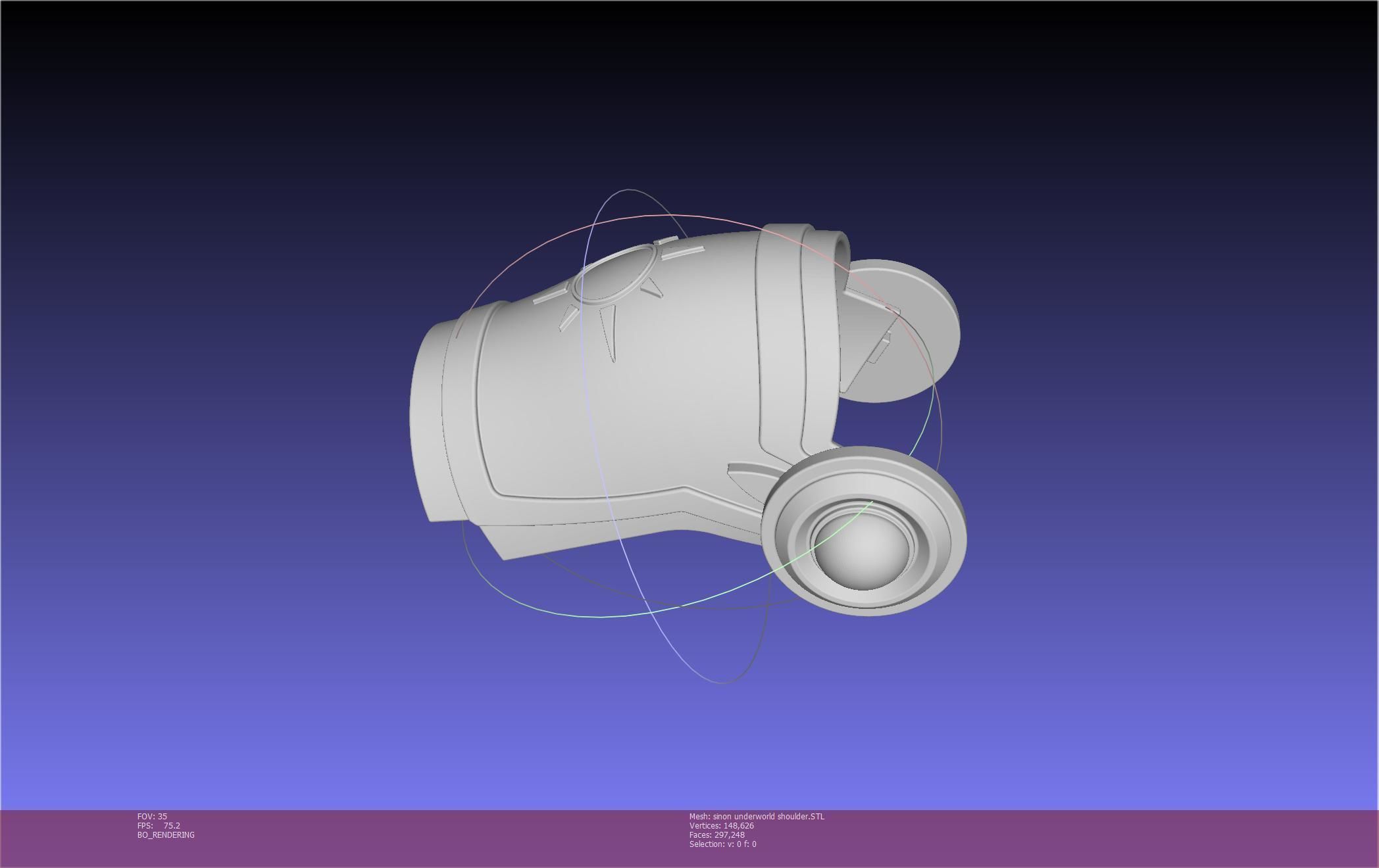 Sword Art Online Sinon Underworld Shoulder Armor 3D print model_98