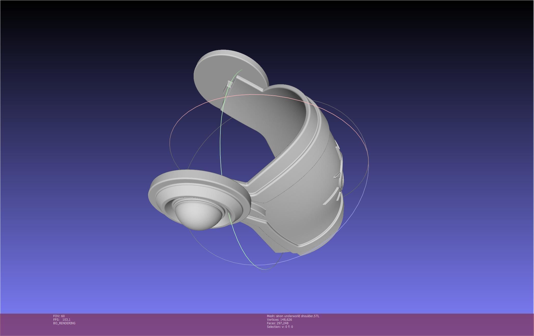 Sword Art Online Sinon Underworld Shoulder Armor 3D print model_59