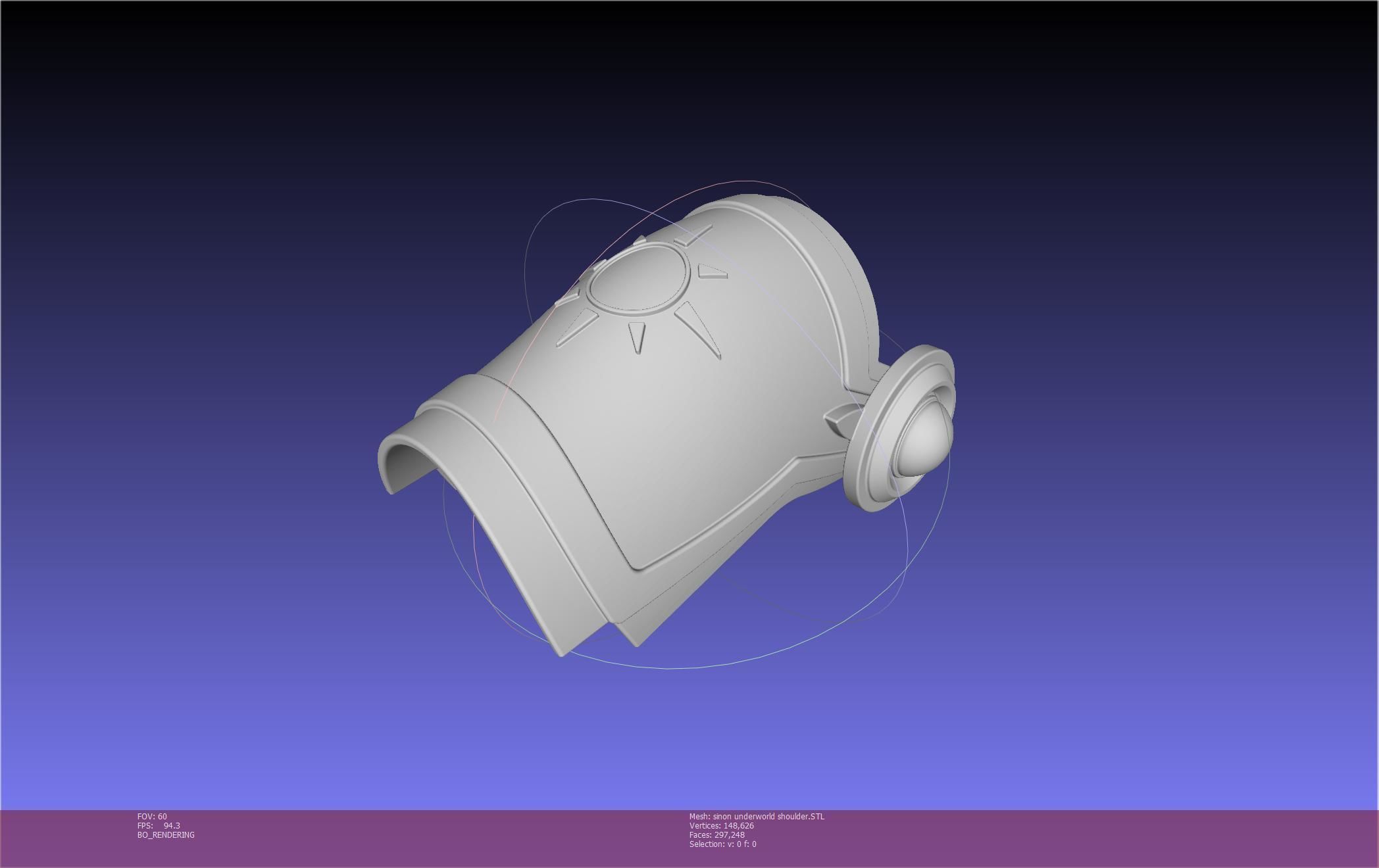 Sword Art Online Sinon Underworld Shoulder Armor 3D print model_6