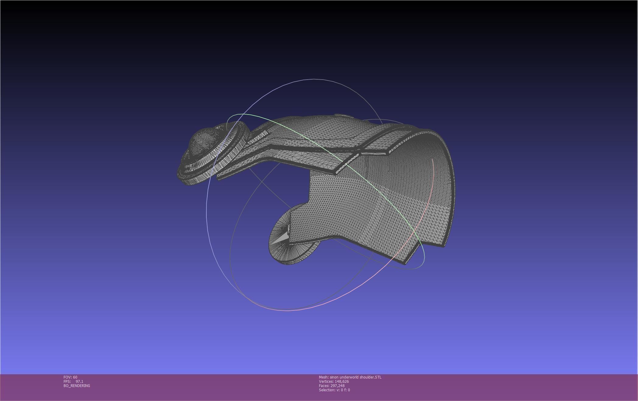 Sword Art Online Sinon Underworld Shoulder Armor 3D print model_42