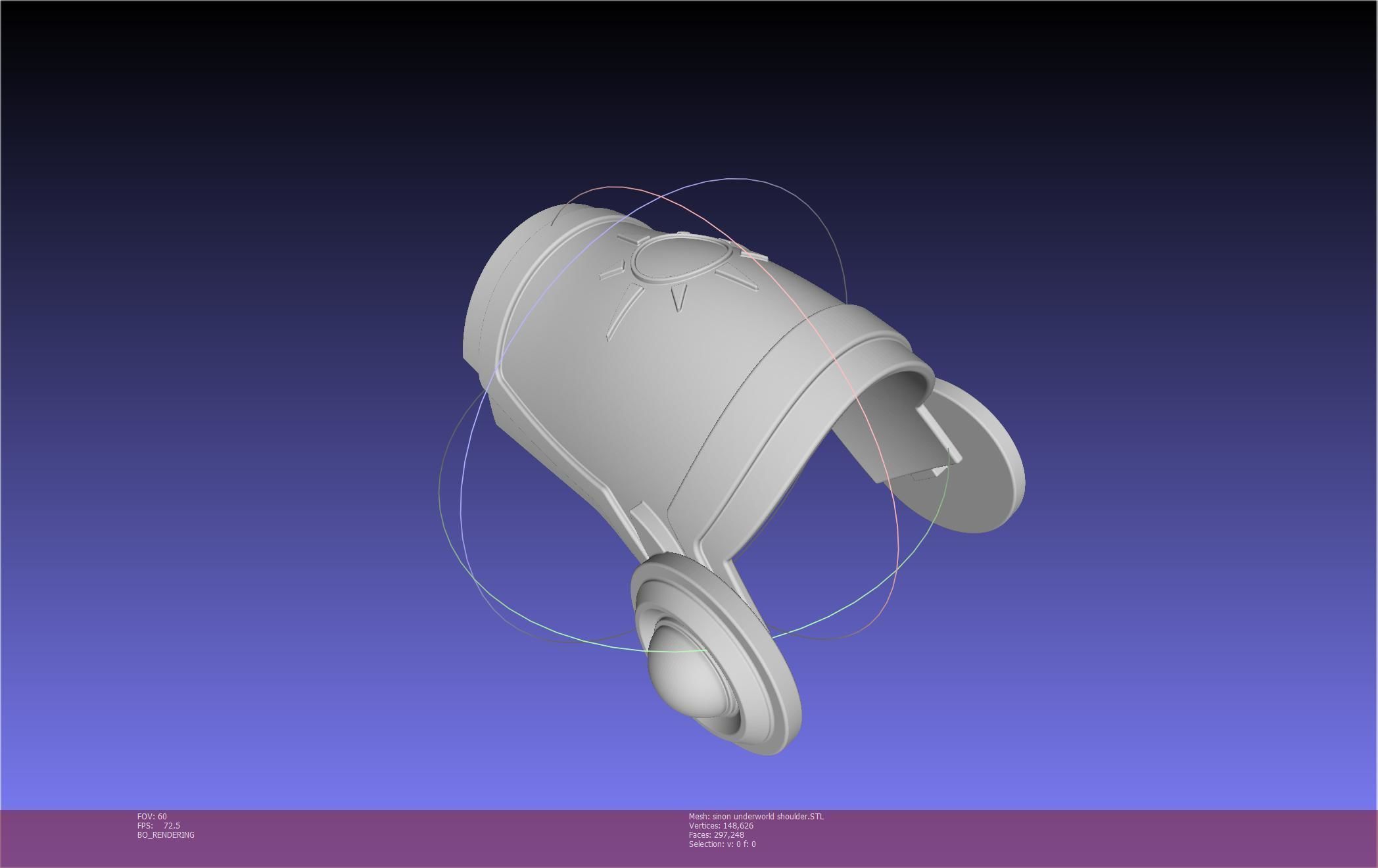 Sword Art Online Sinon Underworld Shoulder Armor 3D print model_67