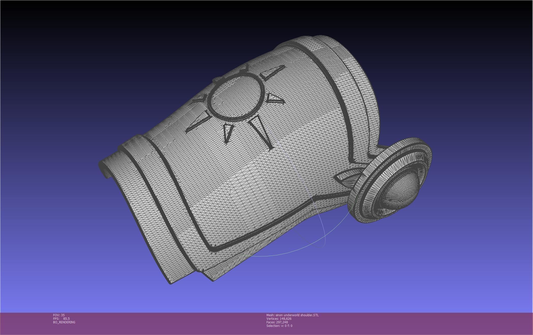 Sword Art Online Sinon Underworld Shoulder Armor 3D print model_100