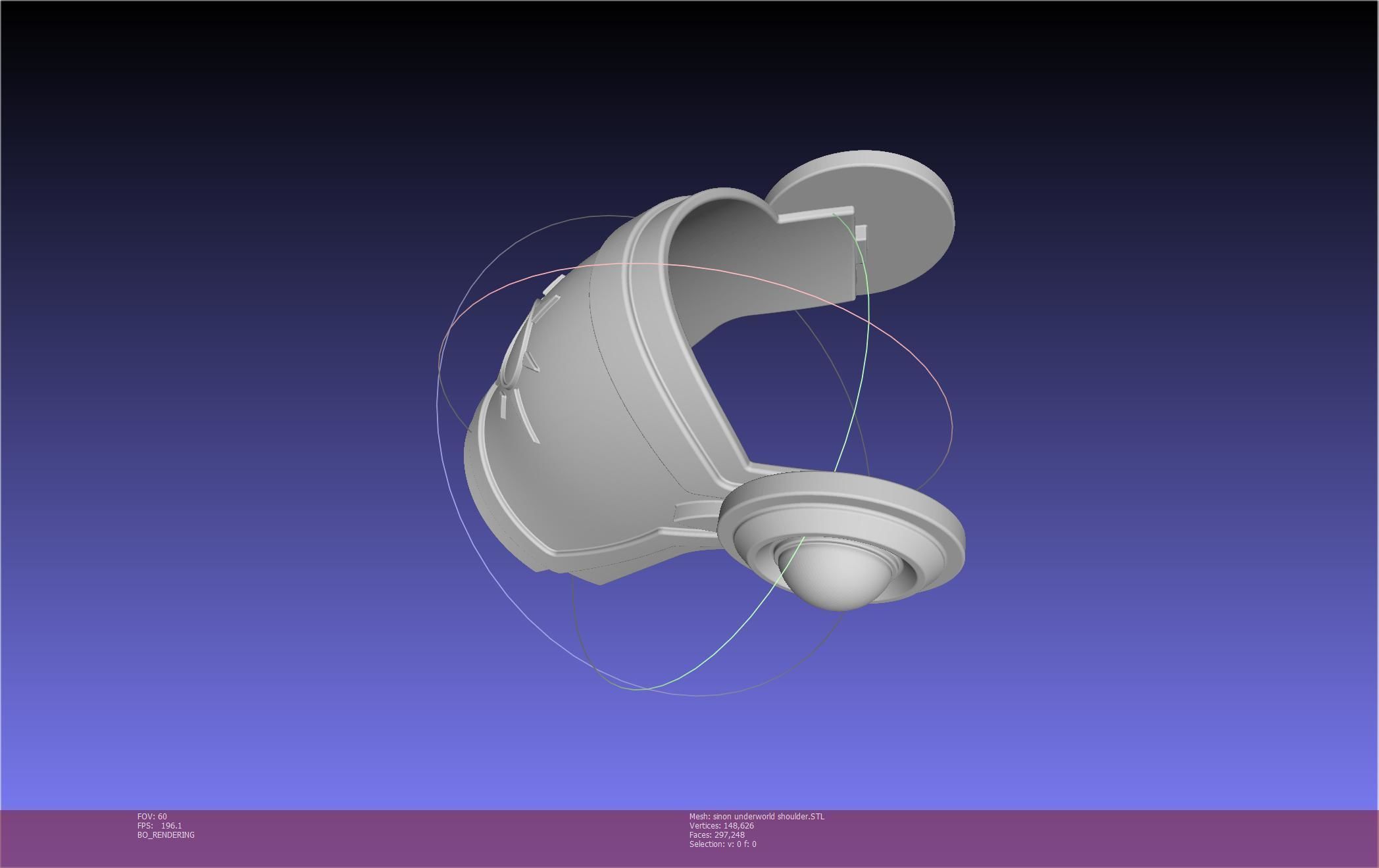 Sword Art Online Sinon Underworld Shoulder Armor 3D print model_73