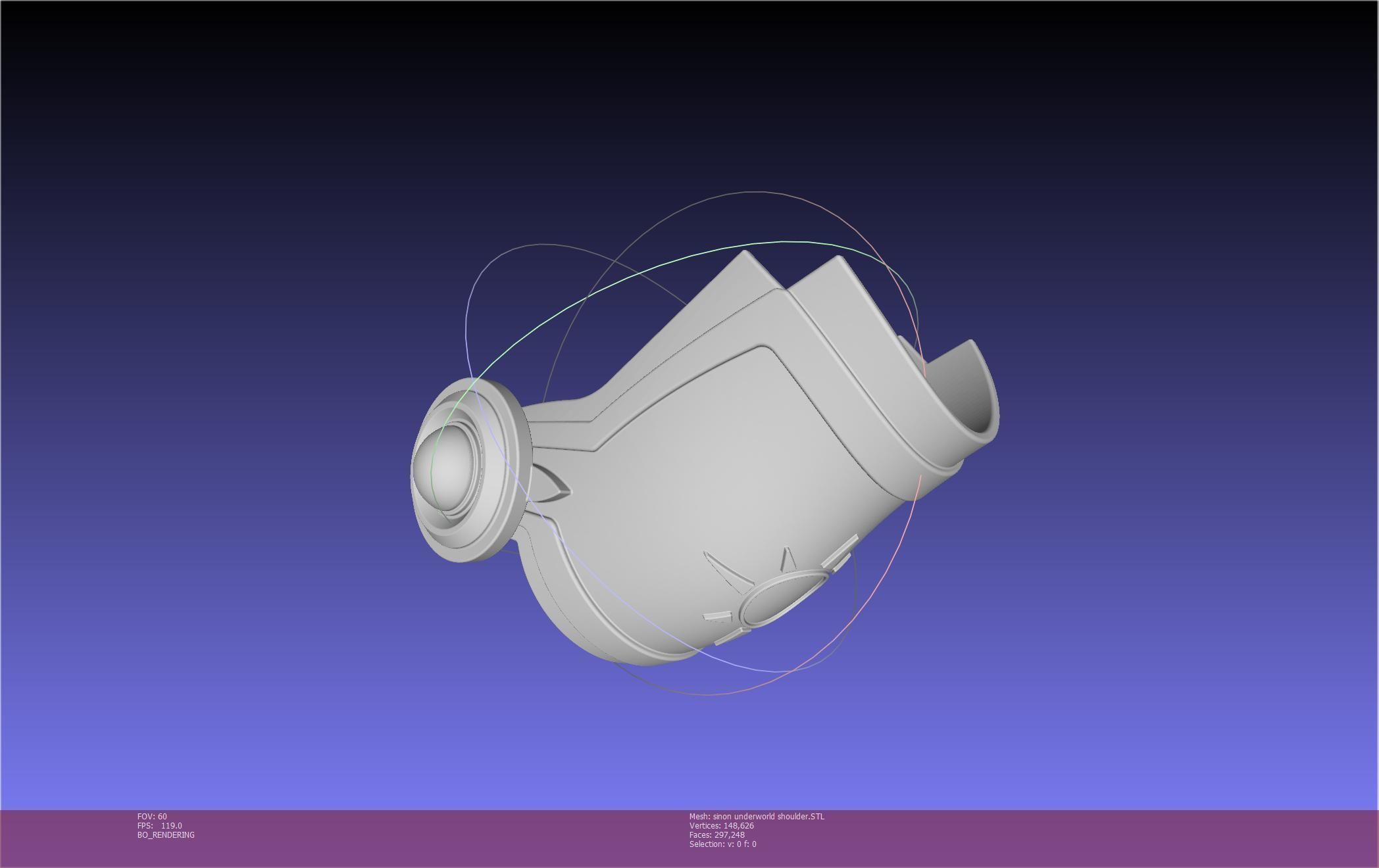 Sword Art Online Sinon Underworld Shoulder Armor 3D print model_64