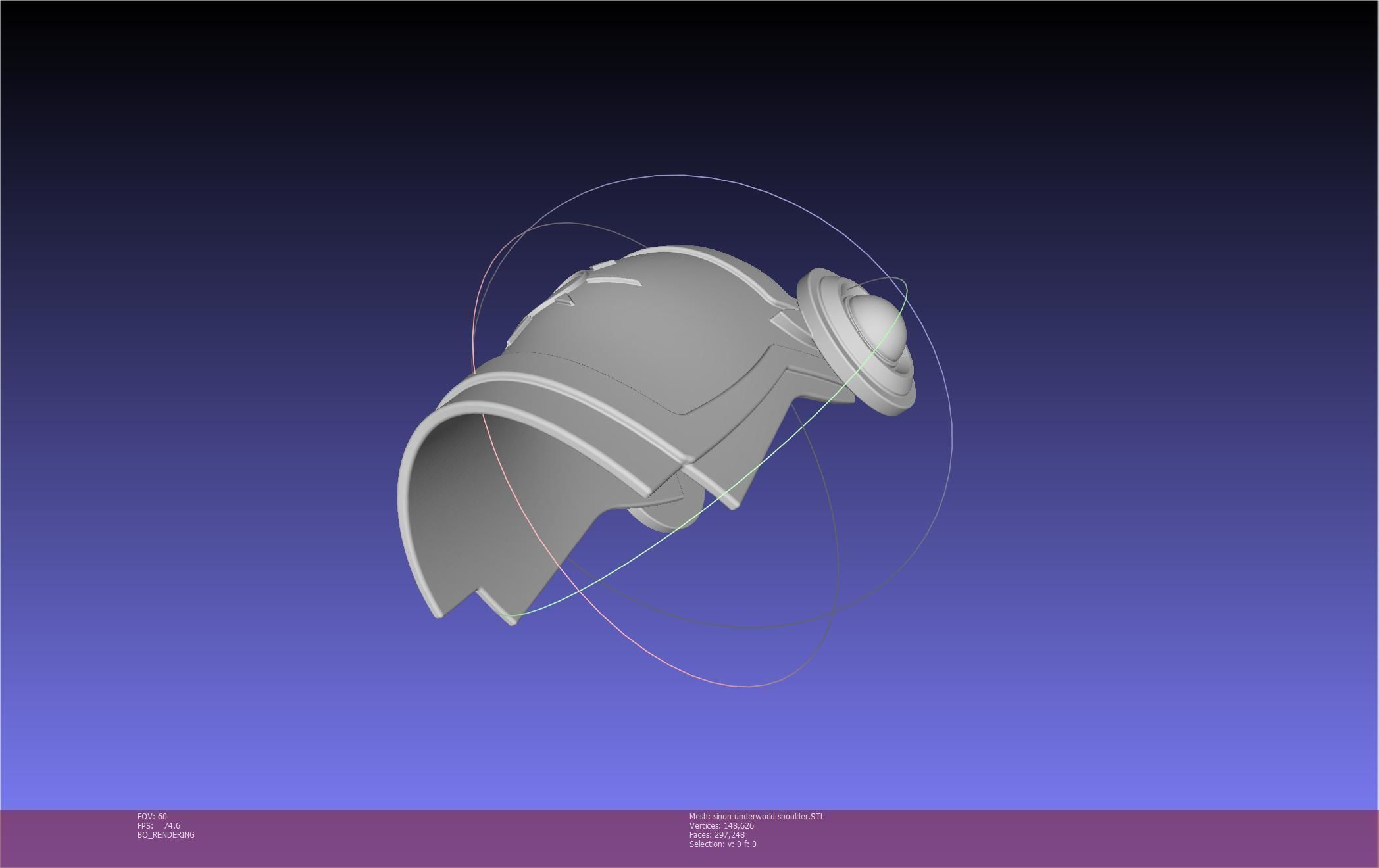 Sword Art Online Sinon Underworld Shoulder Armor 3D print model_75