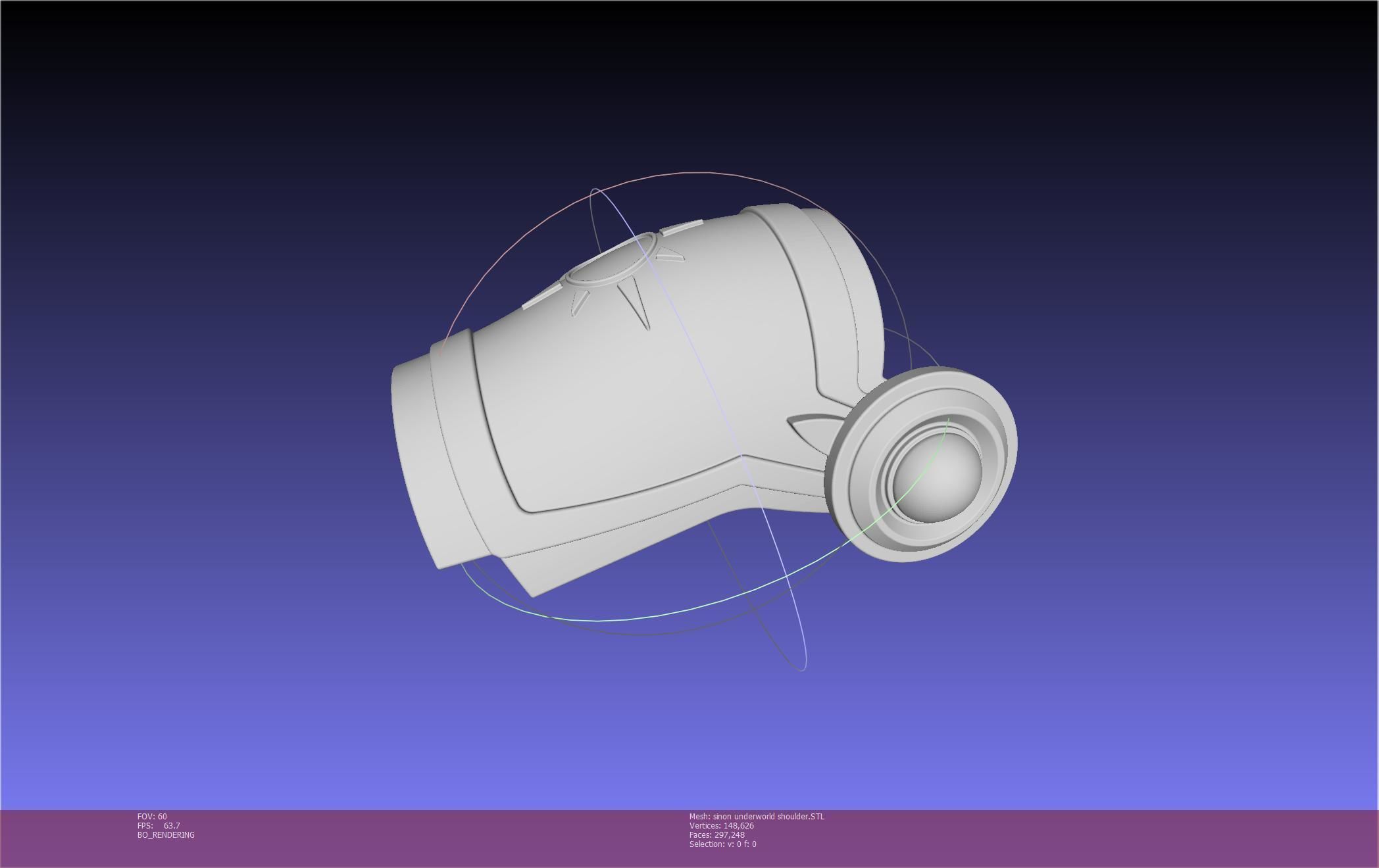 Sword Art Online Sinon Underworld Shoulder Armor 3D print model_8