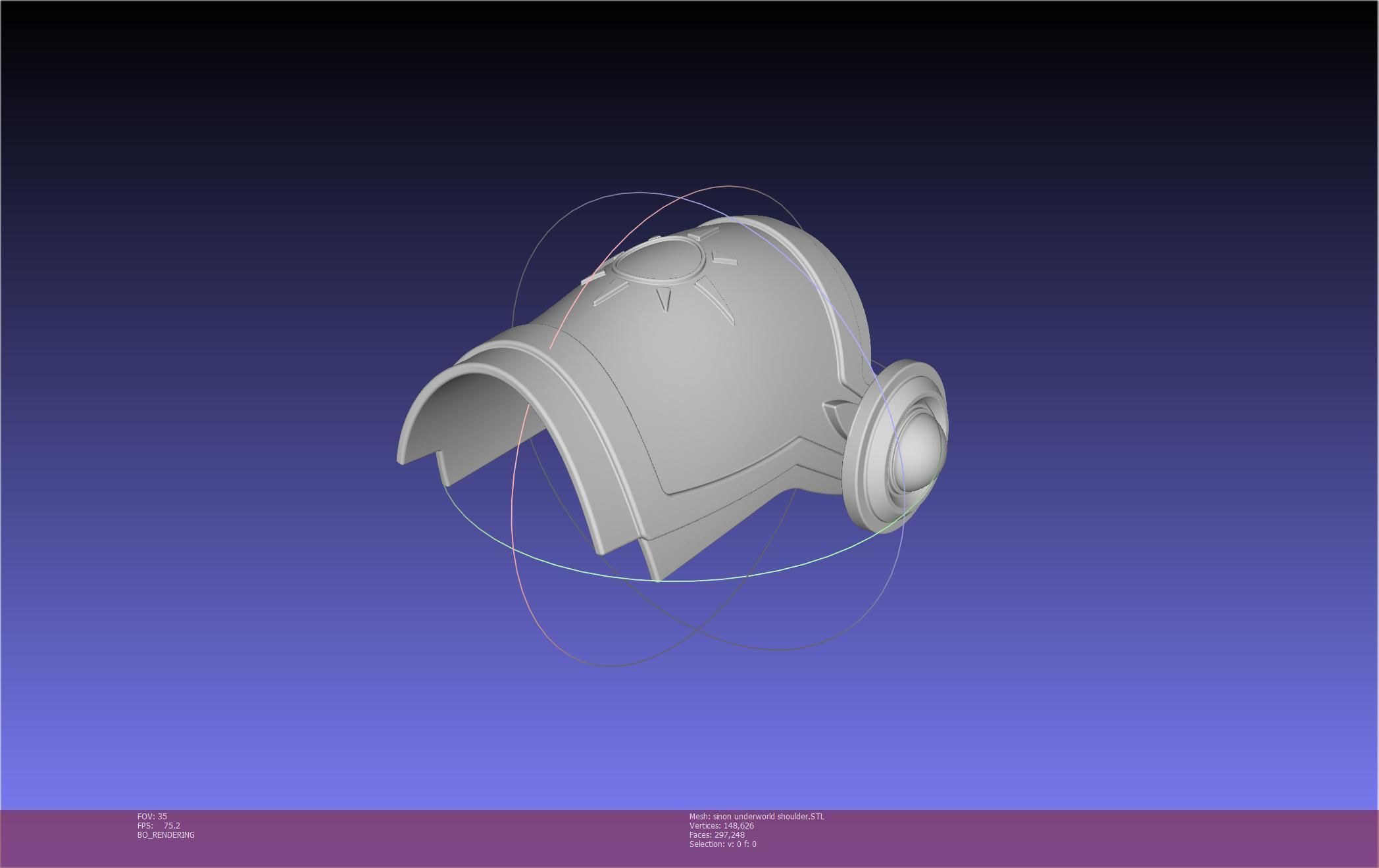 Sword Art Online Sinon Underworld Shoulder Armor 3D print model_99