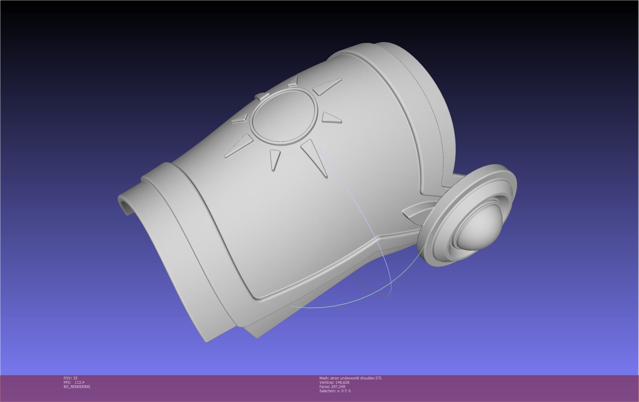 Sword Art Online Sinon Underworld Shoulder Armor 3D print model_101