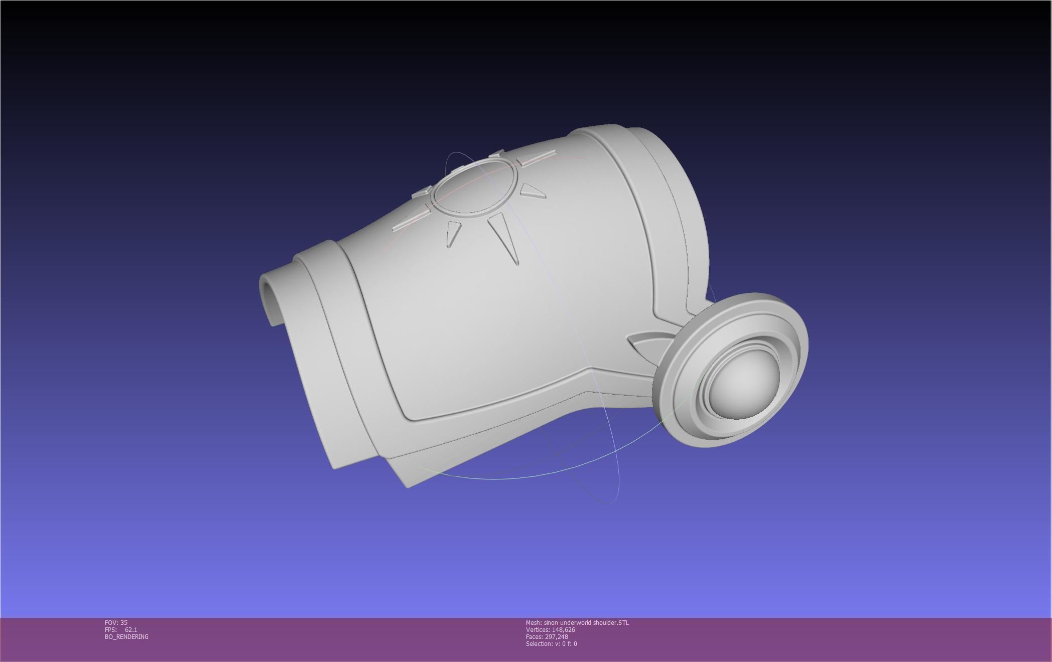 Sword Art Online Sinon Underworld Shoulder Armor 3D print model_104