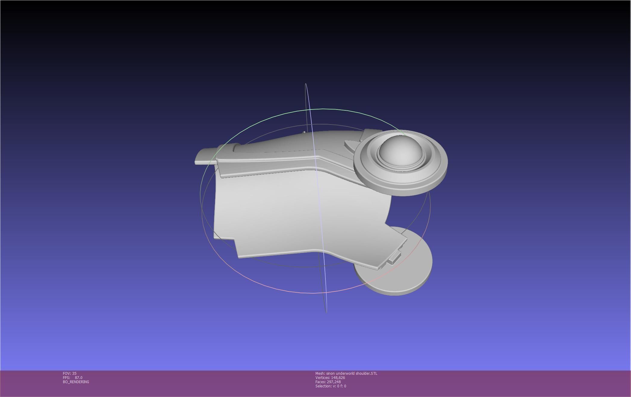 Sword Art Online Sinon Underworld Shoulder Armor 3D print model_106