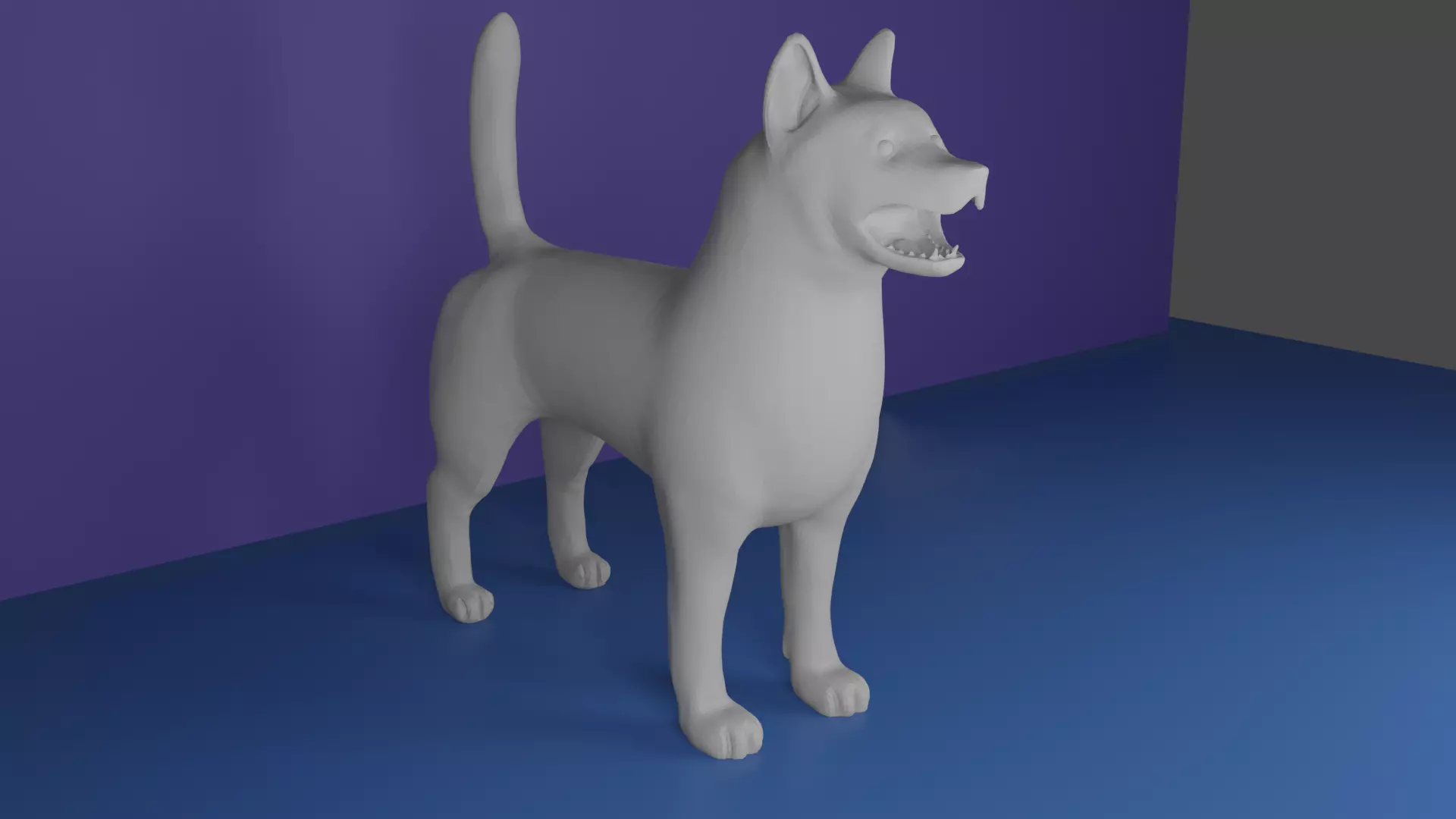 Akita model dog 3D model
