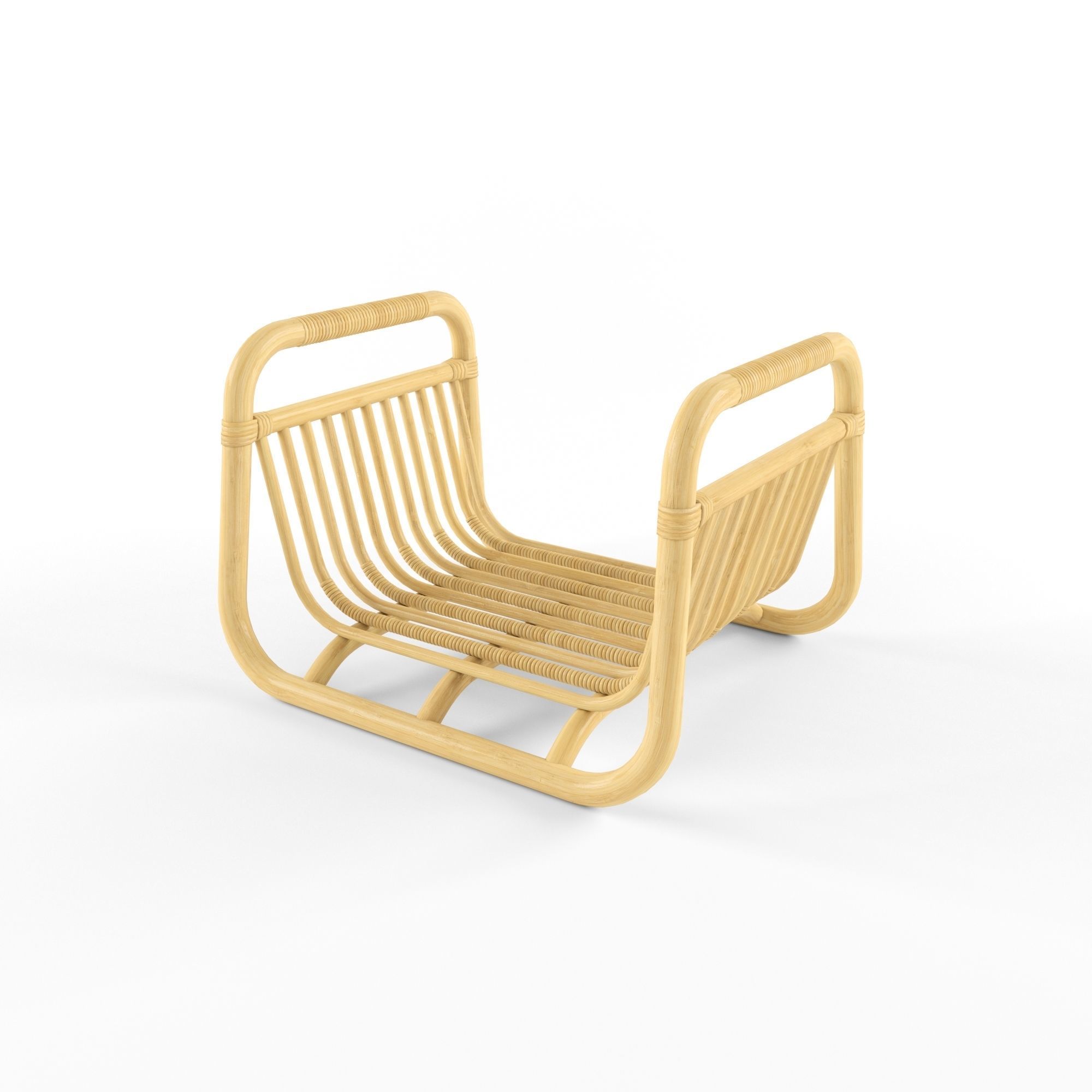 Magazine stand rattan BUSKBO IKEA 3D model_2