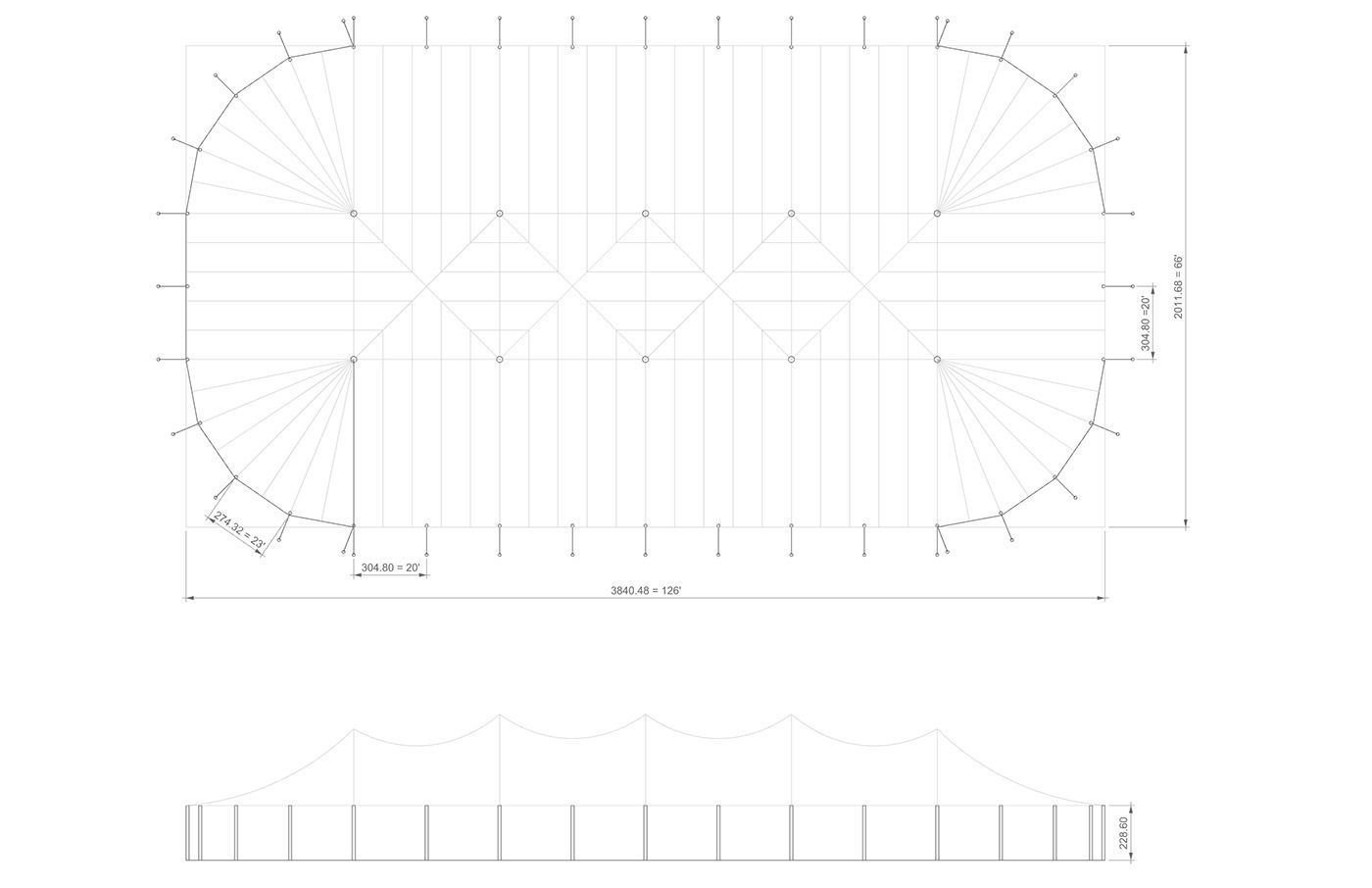 Sperry Tent - Sailcloth tensile structure 3D model_2