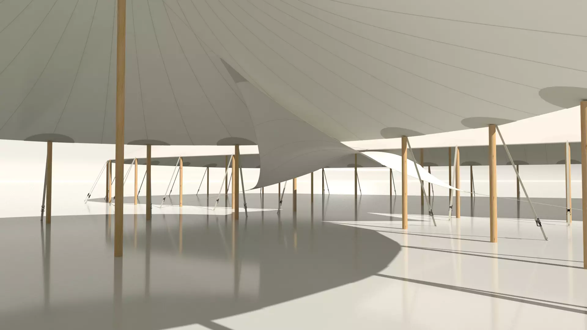 Sperry Tent - Sailcloth tensile structure 3D model_0
