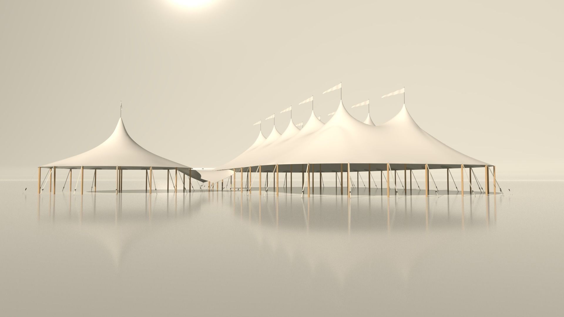 Sperry Tent - Sailcloth tensile structure 3D model_4